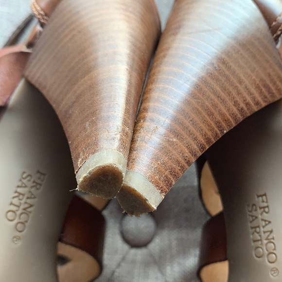 Franco Sarto cognac sandals Sz 8. - Picture 5 of 8